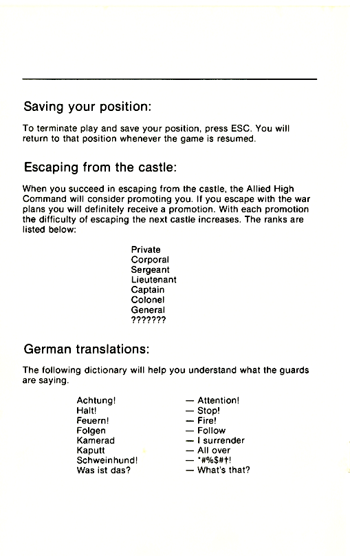 Castle Wolfenstein page 9